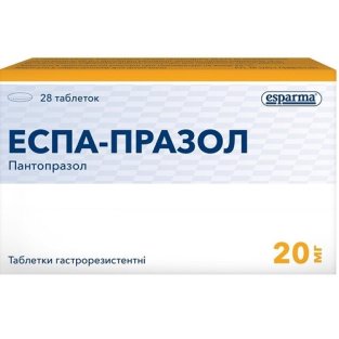 Еспа-празол таблетки гастрорезістентні 20мг №28 - 1