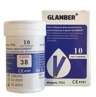 Тест-полоска для определения холестерина в крови Glanber №10 - 1