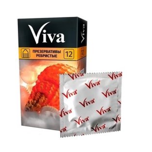 Презервативы VIVA ребристые №12 - 1
