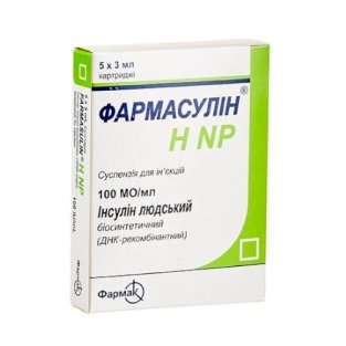 Фармасулін H NP 100 МО / мл 3мл №5 - 1