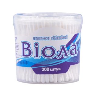 Ватные палочки Виола пластик цилиндрическая упаковка №200 - 1