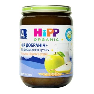 HIPP Каша молочная с яблоками и грушами Спокойной ночи 190г - 1