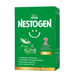 НЕСТЛЕ Nestle Nestogen 2 сухая молочная смесь с лактобактериями L.Reuteri от 6месяцев 600г - 1