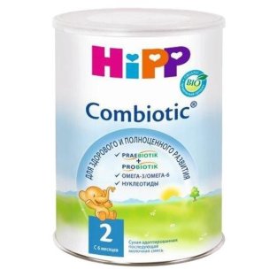 HIPP детская сухая молочная смесь Combiotic 2 для дальнейшего питания 350г - 1