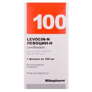 Левоцін-Н розчин для інфузій 500мг/100мл флакон 100мл - 1