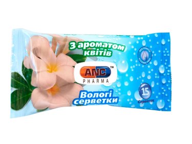 Салфетки влажные ANC Pharma с ароматом цветов №15 PL/КПД/ - 1