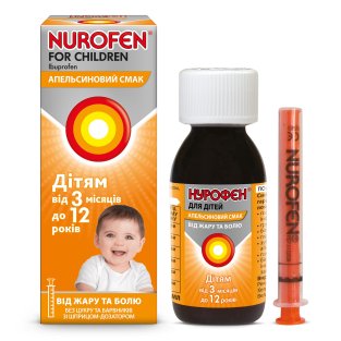 Нурофен для дітей (Nurofen for Children) суспензія з апельсином 200 мл - 2