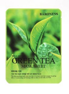 BARONESS тканинна Маска для обличчя екстракт зеленого чаю 21г - 1