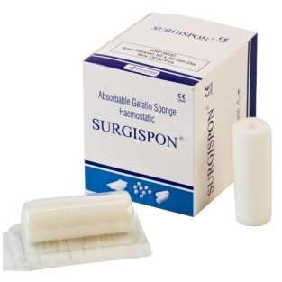 Губка гемостатична Surgispon тампон для носа 80х07мм №2 - 1