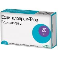Эсциталопрам-Тева таблетки покрытые пленочной оболочкой 20мг №28 - 1