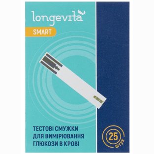 Тест-полоска для определения глюкозы Longevita Smart №25 - 1