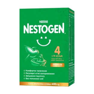 Nestle Nestogen 4 суха молочна суміш з лактобактеріями L.Reuteri з 18 місяців 600г - 1