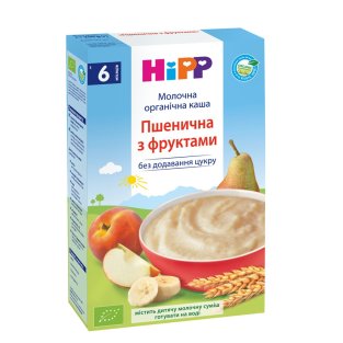 HIPP Каша молочна органич.пшенична з фруктами 250г - 3