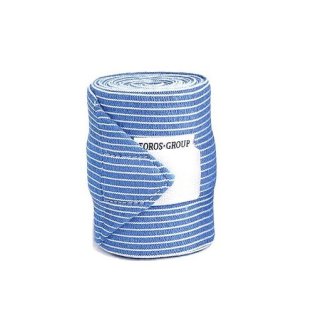 Бинт эластичный текстильная застежка синий 8смх3м - 1