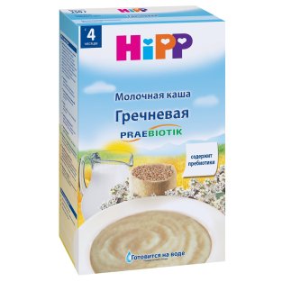 HIPP Каша молочная гречневая с пребиотиками 250г - 2